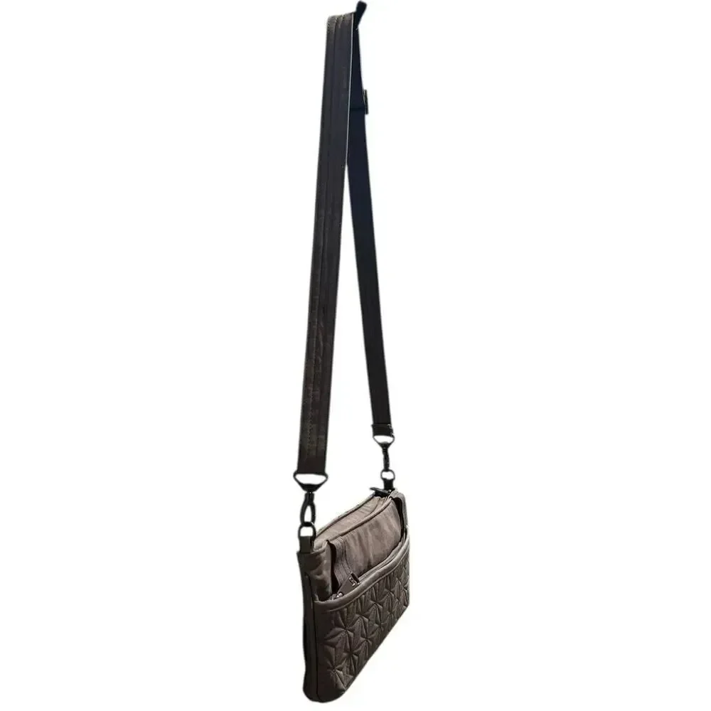 Lug Flyer Quilted Crossbody Bag in Slate Gray